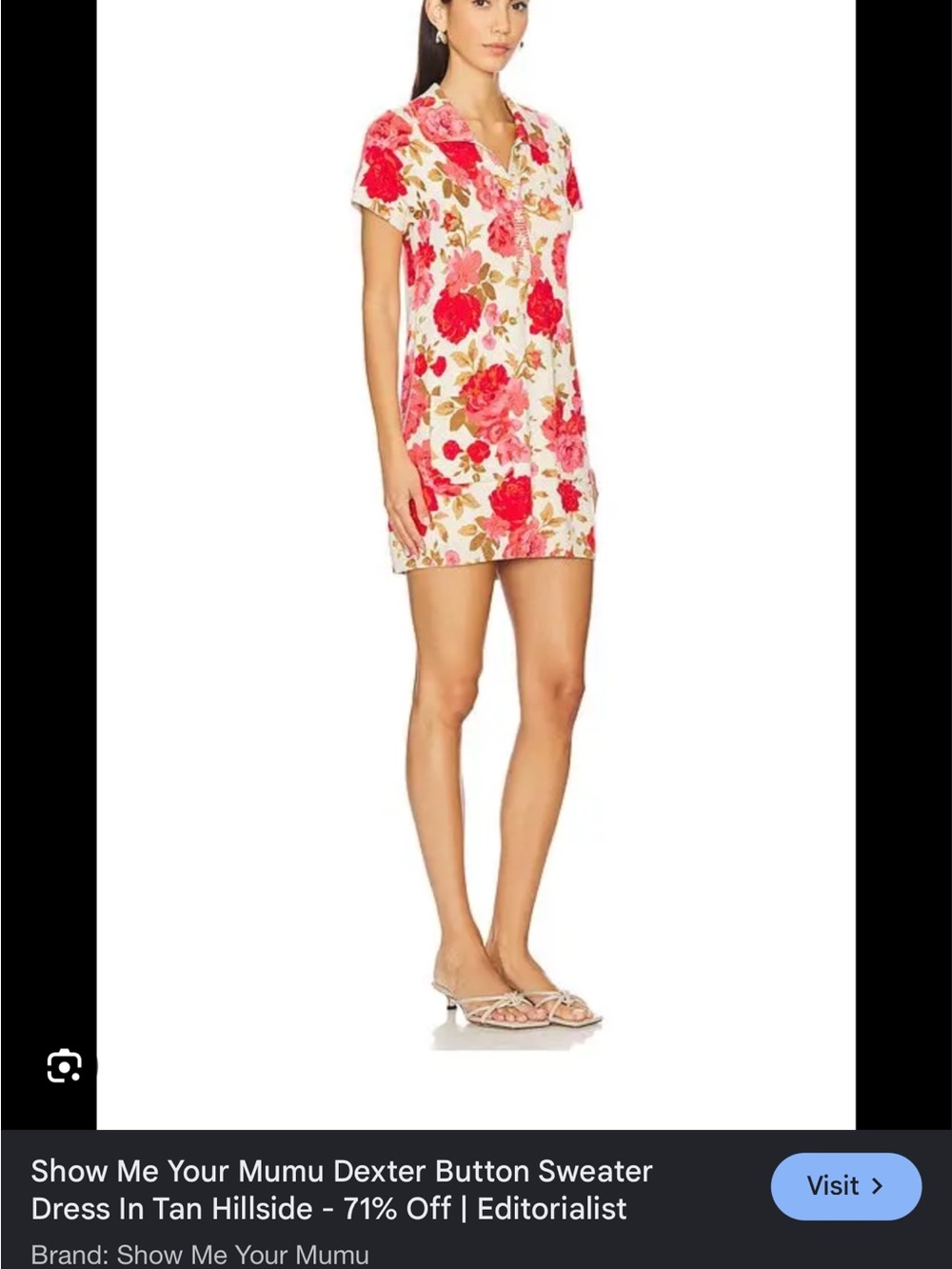 Show Me Your Mumu Tan Hillside Floral Button Dress